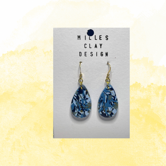 Blue Marble Earings